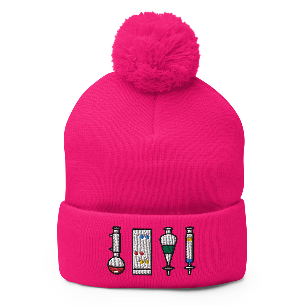 Organic Chemistry Laboratory Pom-Pom Beanie