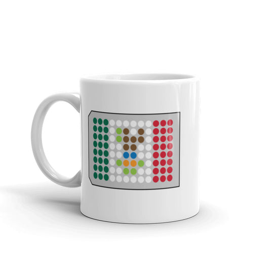 Mexico Flag in a 96-Well Plate Mug