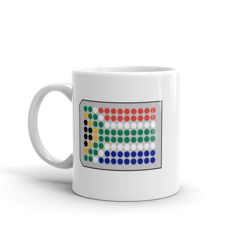 South Africa Flag in a 96-Well Plate Mug