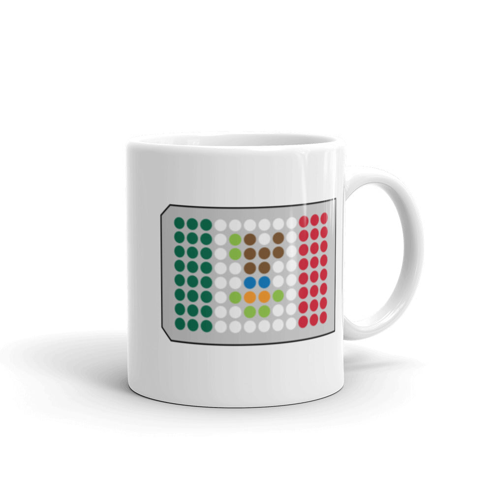 Mexico Flag in a 96-Well Plate Mug